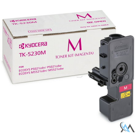 Original Kyocera 1T02R9BNL0/TK-5230M Toner-Kit magenta, 2.200 Seiten ISO/IEC 19752