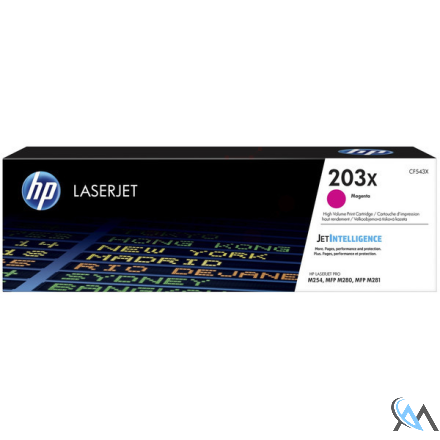 Original HP CF543X/203X Tonerkartusche magenta, 2.500 Seiten ISO/IEC 19798