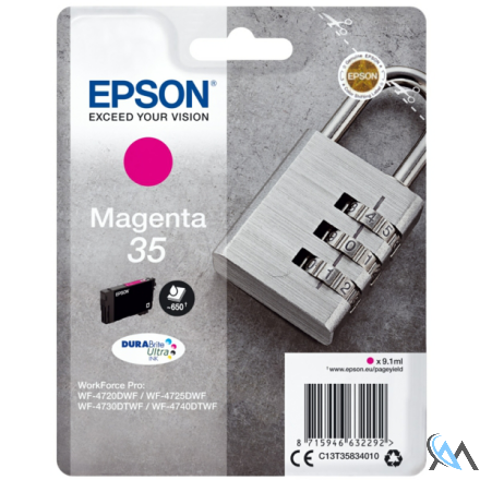 Original Epson C13T35834010/35 Tintenpatrone magenta, 650 Seiten 9,1ml