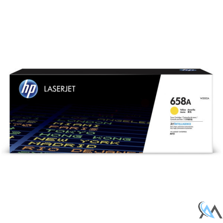 Original HP W2002A/658A Toner gelb, 6.000 Seiten ISO/IEC 19752