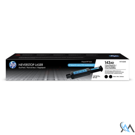 Original HP W1143AD/143AD Toner-Kit Doppelpack, 2x2.500 Seiten ISO/IEC 19752 VE=2