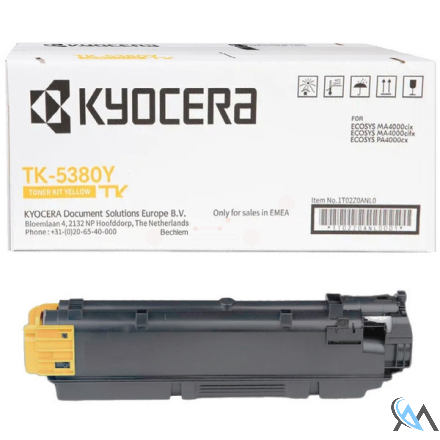 Original Kyocera 1T02Z0ANL0/TK-5380Y Toner-Kit gelb, 10.000 Seiten ISO/IEC 19752