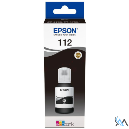 Original Epson C13T06C14A/112 Tintenflasche schwarz, 7.500 Seiten 127ml