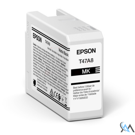 Original Epson C13T47A80N/T47A8 Tintenpatrone schwarz matt 50ml