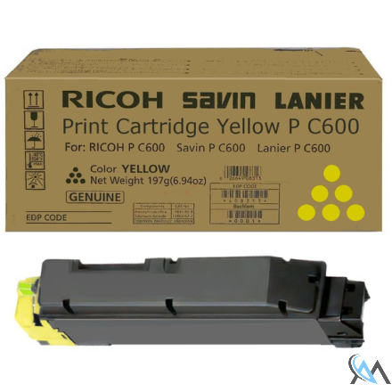 Original Ricoh 408317/PC600 Toner-Kit gelb, 12.000 Seiten