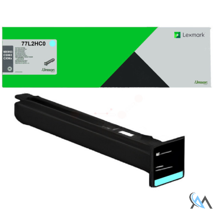 Original Lexmark 77L2HC0 Toner-Kit cyan High-Capacity return program, 46.900 Seiten ISO/IEC 19752