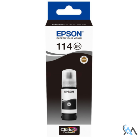 Original Epson C13T07A140/114 Tintenflasche schwarz pigmentiert, 6.700 Seiten 2300 Fotos 70ml