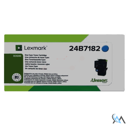 Original Lexmark 24B7182 Toner-Kit cyan, 6.000 Seiten ISO/IEC 19752