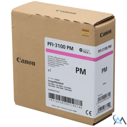 Original Canon 6430C001/PFI-3100PM Tintenpatrone magenta hell 160ml