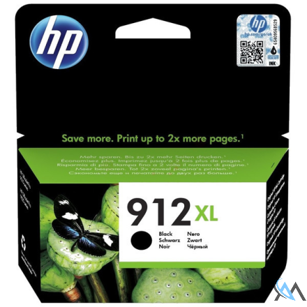 Original HP 3YL84AE/912XL Tintenpatrone schwarz High-Capacity, 825 Seiten 21.7ml