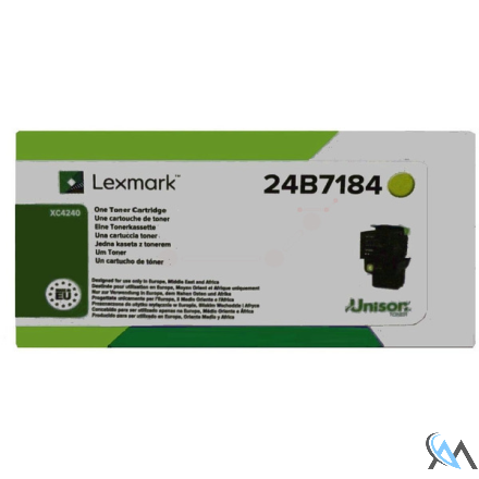 Original Lexmark 24B7184 Toner-Kit gelb, 6.000 Seiten ISO/IEC 19752