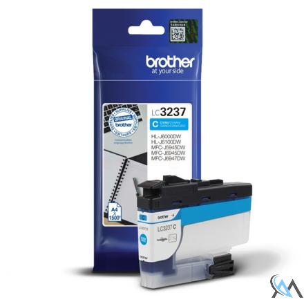 Original Brother LC-3237C Tintenpatrone cyan, 1.500 Seiten