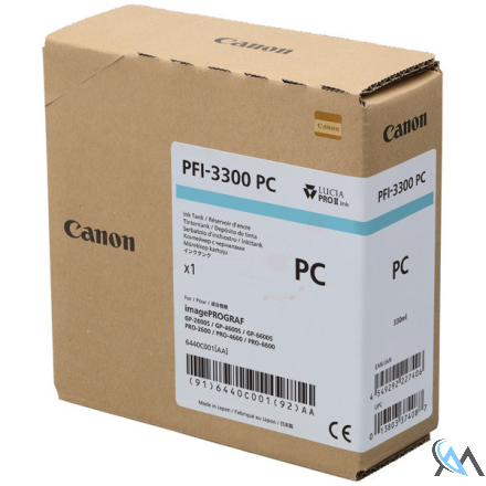 Original Canon 6440C001/PFI-3300PC Tintenpatrone cyan hell 330ml