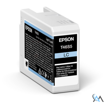 Original Epson C13T46S500/T46S5 Tintenpatrone cyan hell 25ml