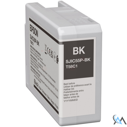 Original Epson C13T58C140/SJI-C-55-BK Tintenpatrone schwarz 80ml