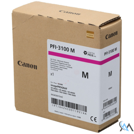 Original Canon 6424C001/PFI-3100M Tintenpatrone magenta 160ml