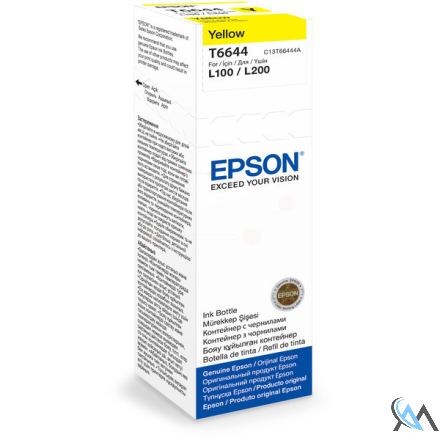 Original Epson C13T66444A/T6644 Tintenflasche gelb, 6.500 Seiten 70ml