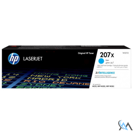 Original HP W2211X/207X Tonerkartusche cyan High-Capacity, 2.450 Seiten ISO/IEC 19752