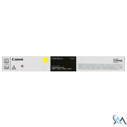 Original Canon 3769C002/C-EXV58LY Toner gelb, 26.000 Seiten ISO/IEC 19752