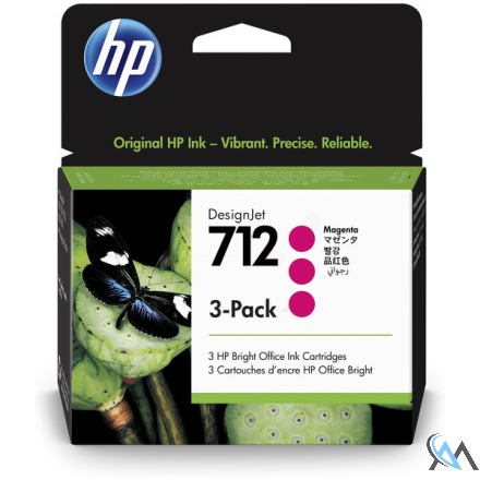 Original HP 3ED78A/712 Tintenpatrone magenta MultiPack 29ml VE=3