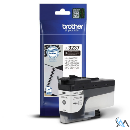 Original Brother LC-3237BK Tintenpatrone schwarz, 3.000 Seiten