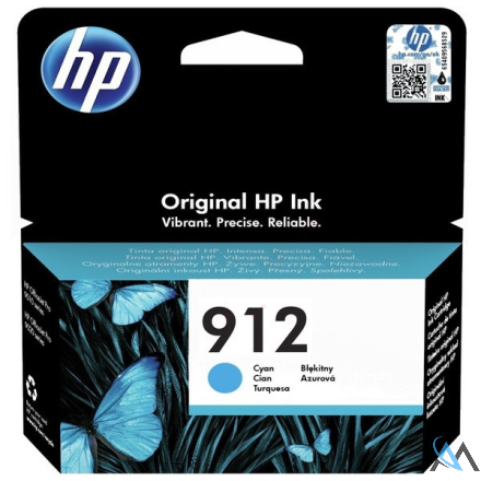 Original HP 3YL77AE/912 Tintenpatrone cyan, 315 Seiten 2.93ml