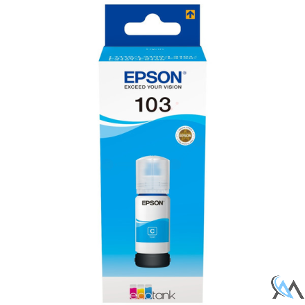 Original Epson C13T00S24A/103 Tintenflasche cyan, 4.500 Seiten 70ml