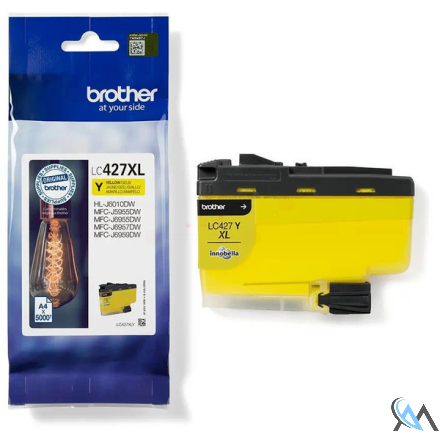 Original Brother LC-427XLY Tintenpatrone gelb High-Capacity, 5.000 Seiten ISO/IEC 24711