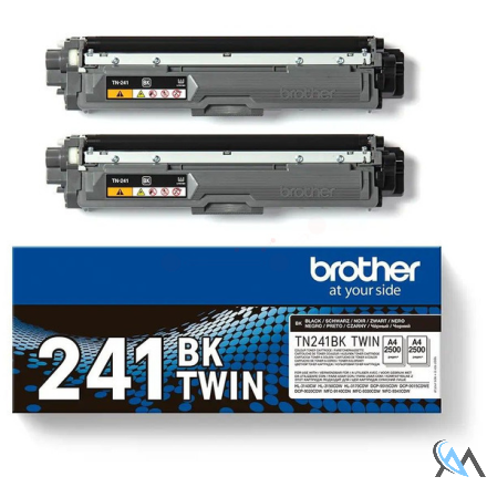 Original Brother TN-241BKTWIN Toner-Kit schwarz Doppelpack, 2x2.500 Seiten ISO/IEC 19798 VE=2