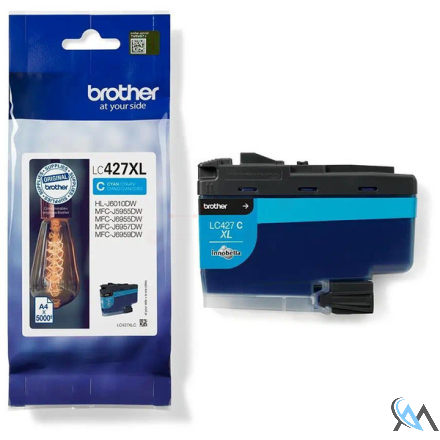 Original Brother LC-427XLC Tintenpatrone cyan High-Capacity, 5.000 Seiten ISO/IEC 24711