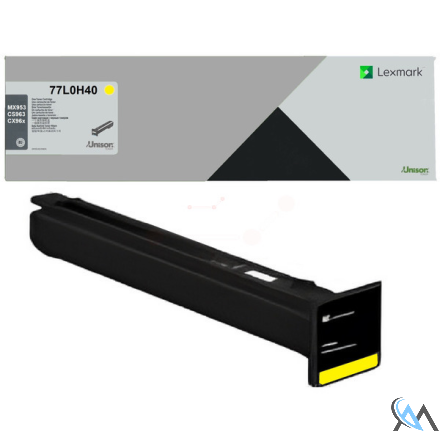 Original Lexmark 77L0H40 Toner-Kit gelb High-Capacity, 46.900 Seiten ISO/IEC 19752