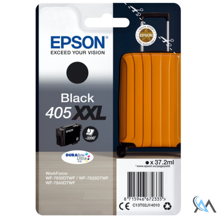 Original Epson C13T02J14010/405XXL Tintenpatrone schwarz extra High-Capacity, 2.200 Seiten 37.2ml