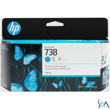 Original HP 498N5A/738 Tintenpatrone cyan 130ml