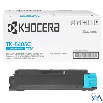 Original Kyocera 1T02Z6CNL0/TK-5405C Toner-Kit cyan, 10.000 Seiten ISO/IEC 19752