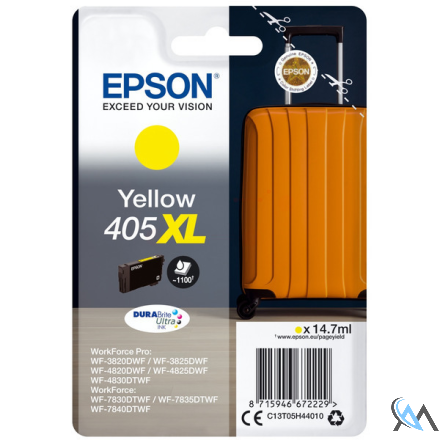 Original Epson C13T05H44010/405XL Tintenpatrone gelb High-Capacity, 1.100 Seiten 14.7ml