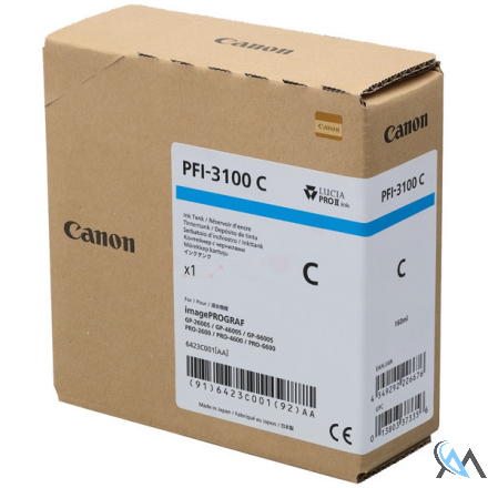 Original Canon 6423C001/PFI-3100C Tintenpatrone cyan 160ml