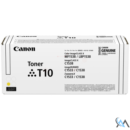 Original Canon 4563C001/T10 Tonerkartusche gelb High-Capacity, 10.000 Seiten ISO/IEC 19752