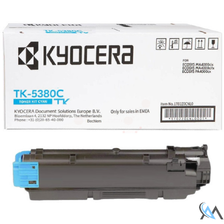 Original Kyocera 1T02Z0CNL0/TK-5380C Toner-Kit cyan, 10.000 Seiten ISO/IEC 19752