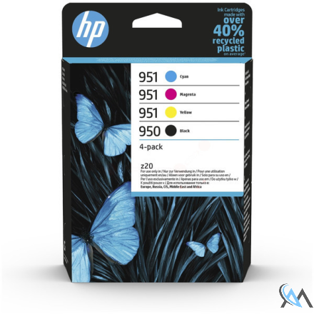 Original HP 6ZC65AE/950/951 Tintenpatrone MultiPack Bk,C,M,Y 24ml + 3x8ml VE=4