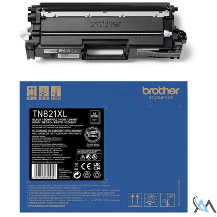 Original Brother TN-821XLBK Toner-Kit schwarz, 12.000 Seiten ISO/IEC 19752