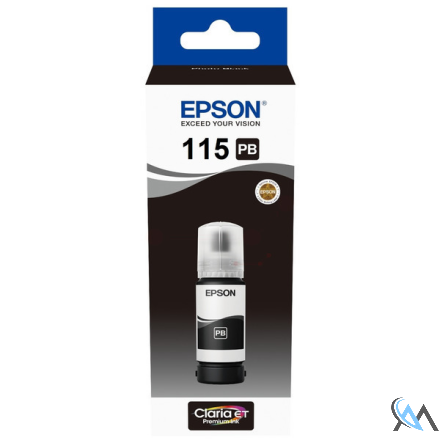 Original Epson C13T07D14A/115 Tintenpatrone schwarz pigmentiert, 6.200 Seiten 2300 Fotos 70ml