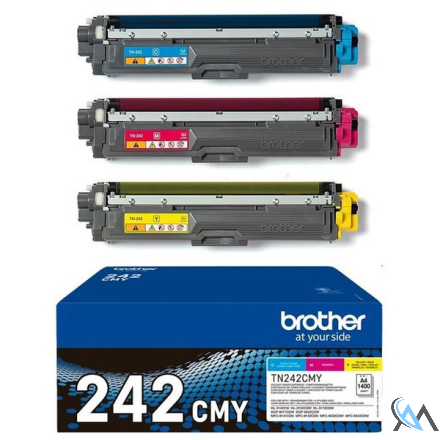 Original Brother TN-242CMY Toner MultiPack C,M,Y, 3x1.400 Seiten ISO/IEC 19798 VE=3