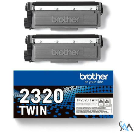 Original Brother TN-2320TWIN Toner-Kit Doppelpack, 2x5.200 Seiten ISO/IEC 19752 VE=2