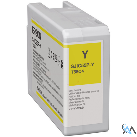Original Epson C13T58C440/SJI-C-55-Y Tintenpatrone gelb 80ml