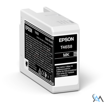 Original Epson C13T46S80N/T46S8 Tintenpatrone schwarz matt 25ml