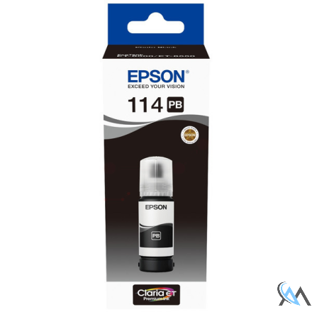 Original Epson C13T07B140/114 Tintenflasche schwarz foto, 6.700 Seiten 2300 Fotos 70ml