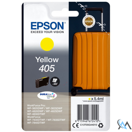 Original Epson C13T05G44010/405 Tintenpatrone gelb, 300 Seiten 5.4ml