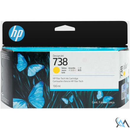 Original HP 498N7A/738 Tintenpatrone gelb 130ml