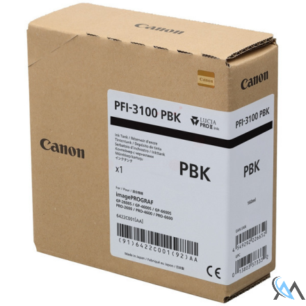 Original Canon 6422C001/PFI-3100PBK Tintenpatrone schwarz foto 160ml