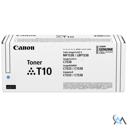 Original Canon 4565C001/T10 Tonerkartusche cyan High-Capacity, 10.000 Seiten ISO/IEC 19752